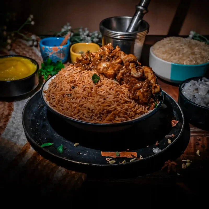 Mushroom Fry Biryani