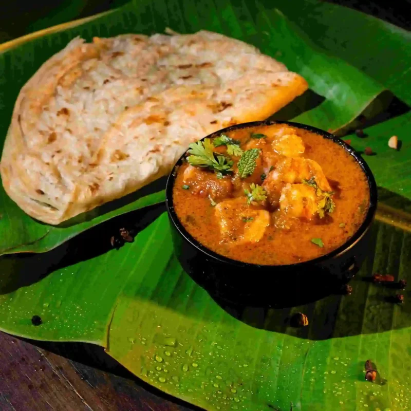 Prawns Curry Parotha